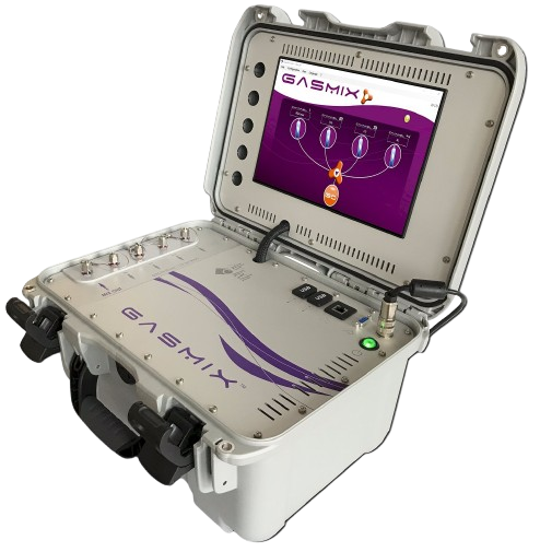 NOMAD — portable GasMix mixer/diluter with built‑in PC and touch screen